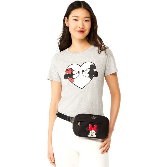 New Disney X Kate Spade New York Minnie Belt Bag Black Multi - Picture 3 of 5